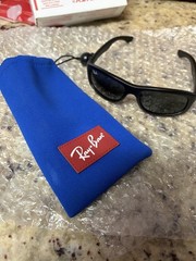 Kids Ray-Ban RJ 9058S Classic Rectangle Sunglasses Black Frame Tinted Lens 115mm
