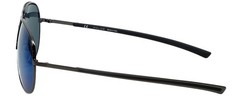 Police Designer Sunglasses Race 1 in Shiny Gunmetal with Blue Mirror Lens 59 mm