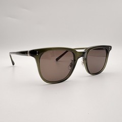 Eyevan Franz OD-BR Olive Drab Brown Lens Vintage Square Sunglasses 49mm NEW