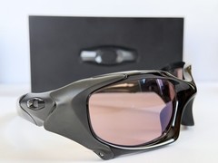 OAKLEY PIT BOSS 03-304 POLISHED BLACK GUNMETAL VR28 IRIDIUM POLARIZED SUNGLASSES