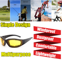 Outdoor Mens Riding Motorcycle Biker Night Driving Lens Glasses Sunglasses USA