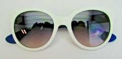 Sunglasses Havaianas NORONHA/Medium White Blue Frame Smoke Lens Brazilian Flag
