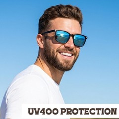 JATEBI 3 Pack Polarized Sunglasses for Men and Women Glare Black/Yellow/Blue