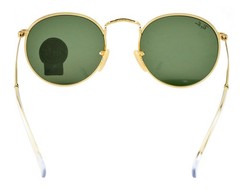 Ray-Ban Sunglasses RB3447 Round Metal Gold Frame Green Classic Lenses 50mm