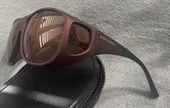 Cocoons Fitovers Burgundy Sunglasses Brown Polarized Lenses Size Large