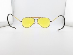 Randolph Engineering Sunglasses, 6 1/2 R/E 23K GP Gold, Metal, USA United States