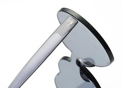 1 Pcs One Piece Round Heart Rimless Sunglasses Transparent Oversized Eyewear