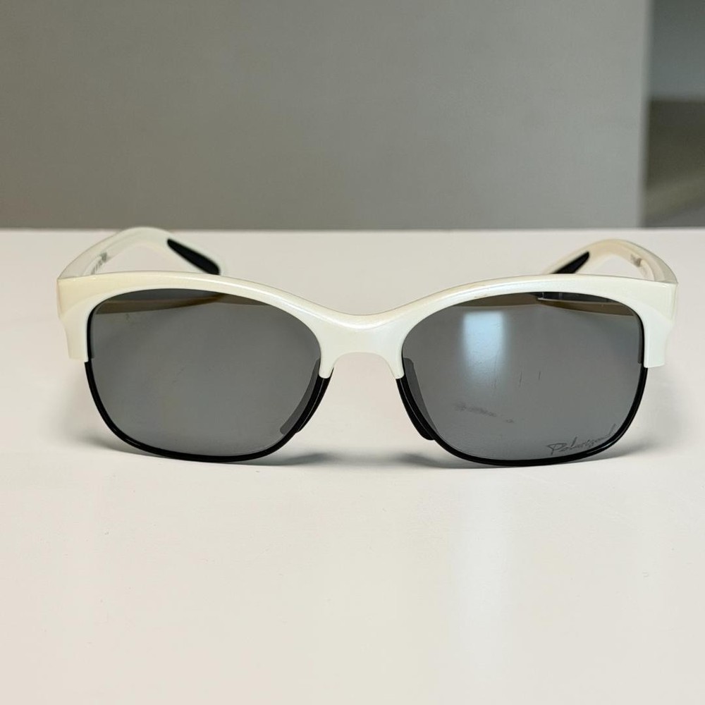 Oakley Sunglasses Pearl White Polarized Gray Lenses 53□16-145 RSVP Made In Italy