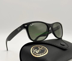 Ray-Ban New Wayfarer RB2132 Sunglasses 55mm Matte Black/Green Lens G-15