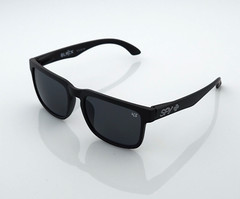NEW Spy+Optic Helm Sunglasses Matte Black Dark Smoke Tint Lens Gray Logo