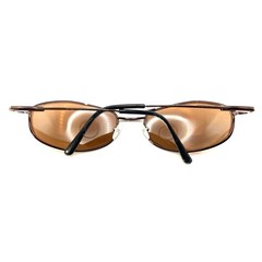 Serengeti Copper Brown Metal Round Oval Wrap Sunglasses Frames Japan Designer