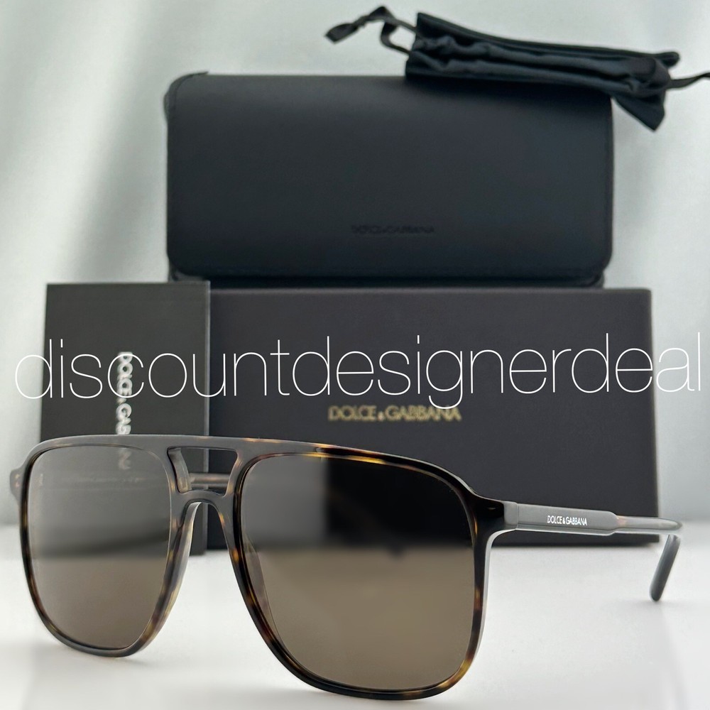 DOLCE & GABBANA Square Sunglasses DG 4423 502/73 Havana Brown Frame Brown Lens