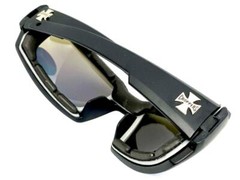 MOTORCYCLE BIKER Riding Padded Safety Protective SUN GLASSES GOGGLES Dark Lens