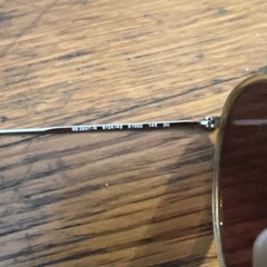 Ray-Ban Men’s Round Sunglasses gold Metal Frame Gray Gradient Glass Lenses