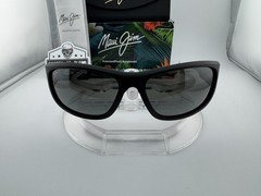 MAUI JIM MAUKELE MJ 682-02 MATTE BLACK W/ NEUTRAL GREY POLARIZED SUNGLASSES NEW