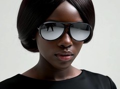 Men Women Sunglasses Round One Designer Flat Top Celebrity Fashion Thick Frame