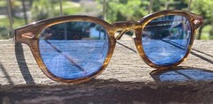 Vintage Men’s Blue Sunglasses Women Bamboo Acetate Glasses Johnny Depp Glasses