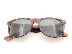 Vintage B&L Ray Ban Bausch & Lomb Wayfarer II G15 Gray Sunglasses Faux Tortoise