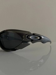 Gafas de sol Oakley Plate negras plateadas de colección lentes de humo para exte