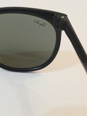 Vtg B&L Ray Ban Cats Sunglasses Black Nylon Frames Grey Glass Lenses Exc Cond