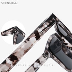 Polarized Sunglasses UV400 Protection Square Retro Floral Frame Shades Men Women