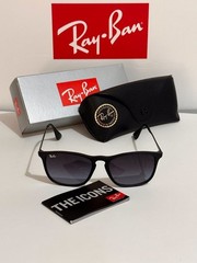 New Ray-Ban Rb4187 622/8G Chris black Sunglasses