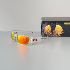 Oakley Fuel Cell OO9096 Polarized Sunglasses Clear Frame Ruby Lens With Box