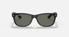 NEW WAYFARER CLASSIC Rubber Black/G-15 Green Lens – size 55 – 0RB2132