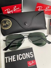 Store Display Rayban Aviator Black RB3025 Standard 58mm Green Lens Men / Women