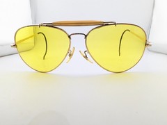 Randolph Engineering Sunglasses, 6 1/2 R/E 23K GP Gold, Metal, USA United States