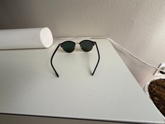 Ray-Ban RB4246 Clubmaster 901/58 Sunglasses Black Gold Frame Green Polarized