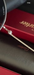 CARTIER 18k Solid White 18k Gold Aviator Sunglasses Retail $10,776 !!!