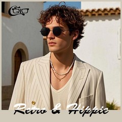 Retro round Polarized Sunglasses Circle Metal UV400 Protection E01