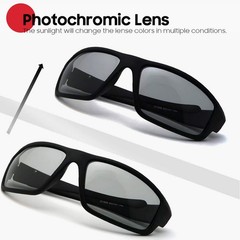 Photochromic Polarized Sports Sunglasses for Men Women UV Protection Safety