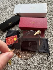 Cartier Sunglasses Tinted Gold CT0927O 55-18