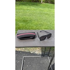 Carrera Black Navigator Sunglasses with Branded Soft Case Flat Top Sporty Style