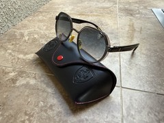 Ray-Ban Scuderia Ferrari Sunglasses gunmetal/yellow Grey Gradient Lens RB3703M