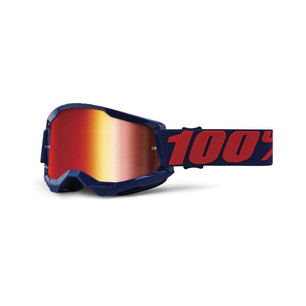 100% Strata 2 Motocross & Mountain Bike Goggles – MX and MTB Racing Protectiv…