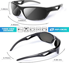 Polarized Sports Sunglasses TR90 Frame UV400 Protection for Men Women Cycling