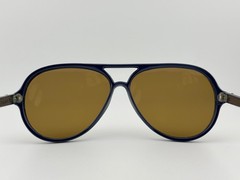 Vintage VUARNET PX 374 145 POLARIZED BROWN LENS, DARK BLUE NYLON CATS SUNGLASSES