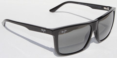 MAUI JIM Mamalu Bay POLARIZED Sunglasses 610-02 Gloss Black/Neutral Grey NEW