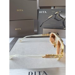 DITA LXN-EVO DTS 403 06 WHITE SWIRL YELLOW GOLD APRICOT SUNGLASSES AUTHENTIC