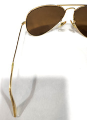 Ray Ban B&L Vintage Gold Metal Brown Aviator Sunglasses 58-14 Read