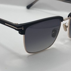 Tom Ford Hudson Polarized Smoke Gradient Square Men’s Sunglasses