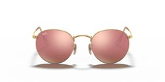Ray-Ban RB3447 112/Z2 50mm Round Metal Gold Sunglasses