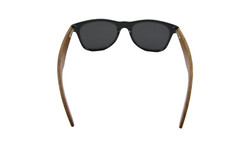 Men’s Woodies Walnut Wood Sunglasses Black Plastic Polarized Lenses Case & Bag