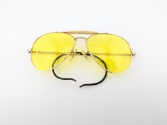 Randolph Engineering Sunglasses, 6 1/2 R/E 23K GP Gold, Metal, USA United States