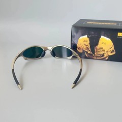 Vintage Oakley Penny X-Metal Silver Frame Pink Iridium Sunglasses Y2K
