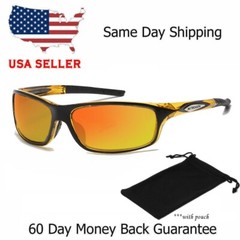 Wrap Sports Sunglasses Outdoor Cycling Driving Fishing Glasses UV400 USA Seller