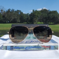Maui Jim “MAVERICKS” 264-16 Gloss Gold Frames/ Bronze Lenses/ TITANIUM AVIATORS!